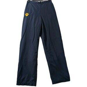 Y2K‎ Augusta Sportswear Navy Track Pants Paw Print Lined Snap Hem Ladies M